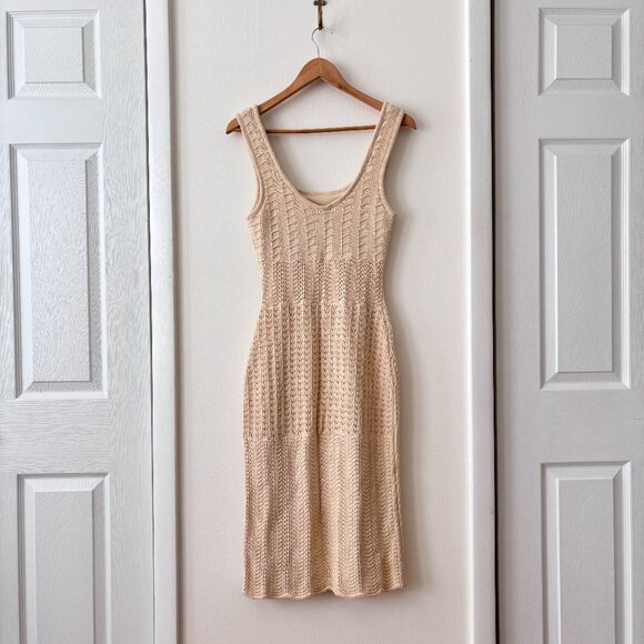 House Of Harlow 1960 Crochet Knit Bodycon Midi Dress - Picture 5 of 6